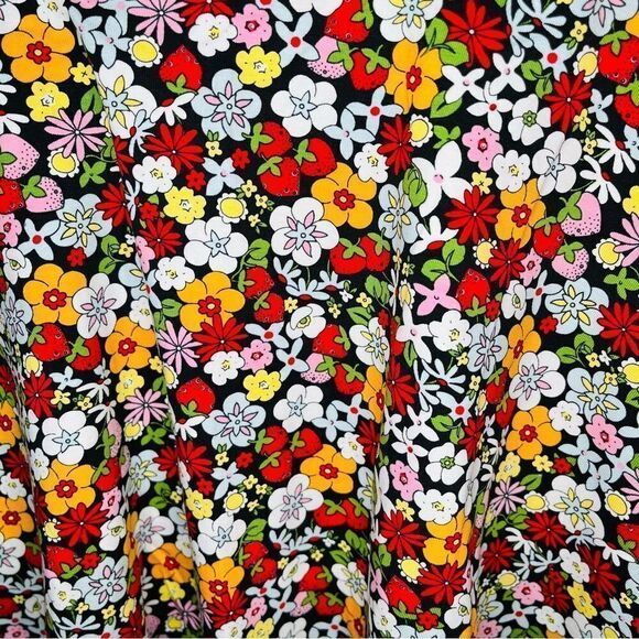 Modcloth Excellence Attained Mini Skirt Floral ALine Skirt Red Fruit Print NWT M - Picture 9 of 11